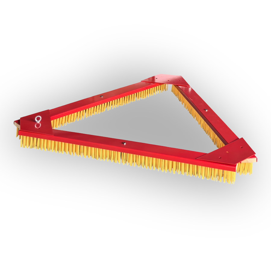 Artificial Turf Triangular Rake Brush Designed for Leveling Infill Lifting Turf Fibers