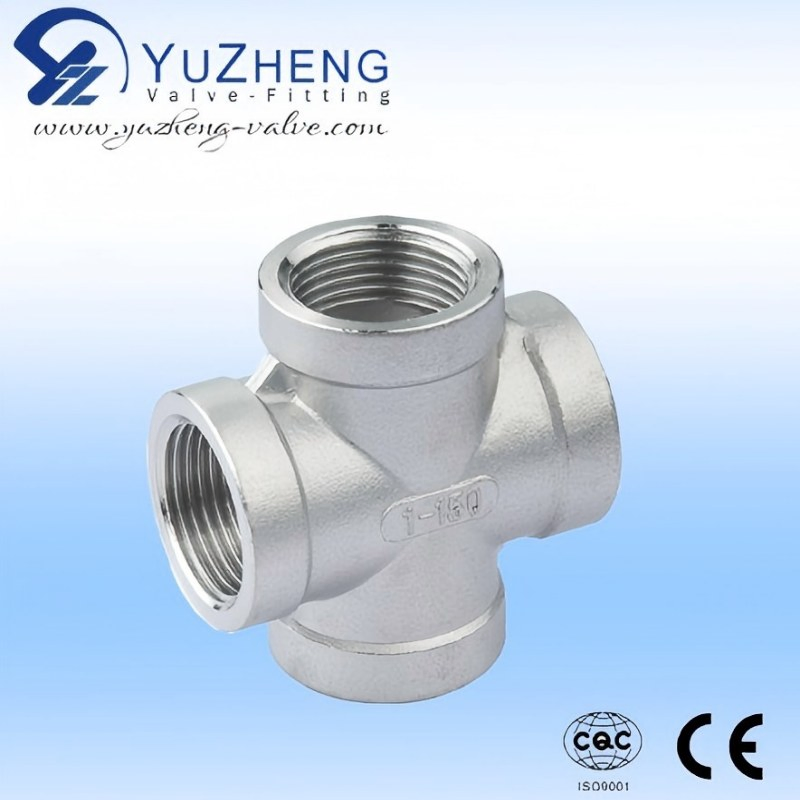 Industry Stainless Steel 304/316 Cross BSPT/Bsp Thread