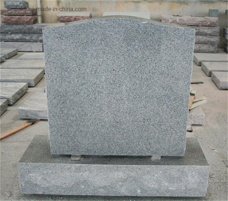 Light Grey G633 Polished Cemetery Slant Marker Monument