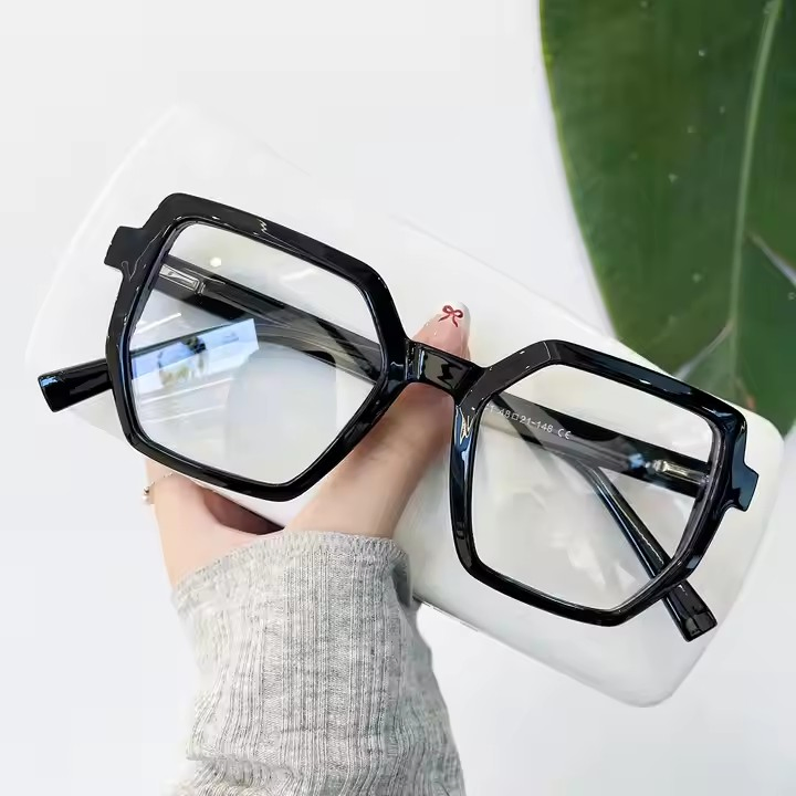 Gradient Tr90 Frames Retro Computer Eyeglasses PC Material with Colored Spring Hinge Anti-Blue Light Monturas Opticas
