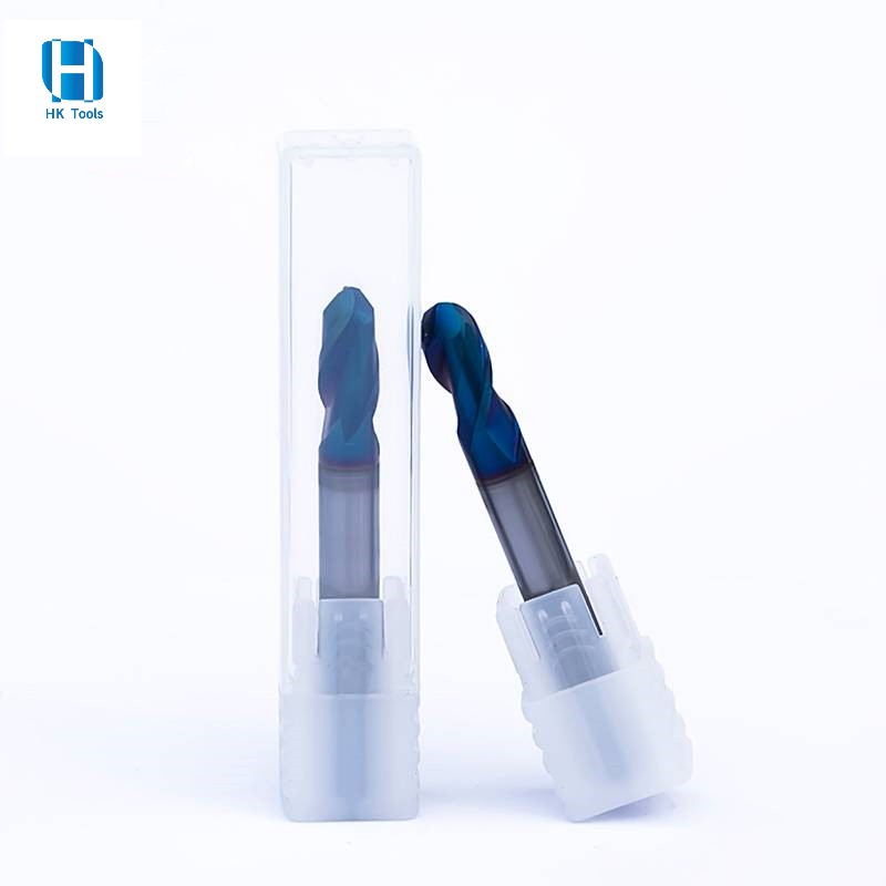HRC45 HRC55 HRC60 HRC65 Coated Carbide Ball Nose End Mill Round Tungsten Steel Milling Cutter for High Speed CNC Router & Lathe Machines