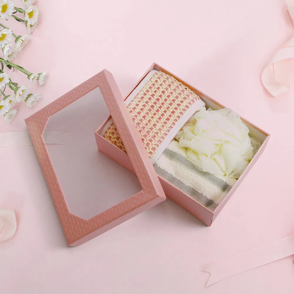 Promotional Business Bath Towels Gift Set Wedding Bath Towel Ball Sponge Gift Sets Valentines Day Gift Kit