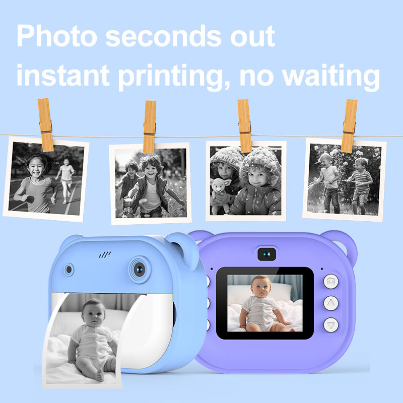 Hildren Digital Camera Instant Print for Kids Thermal Print Camera Instant Photo Printing Camera Video Toys