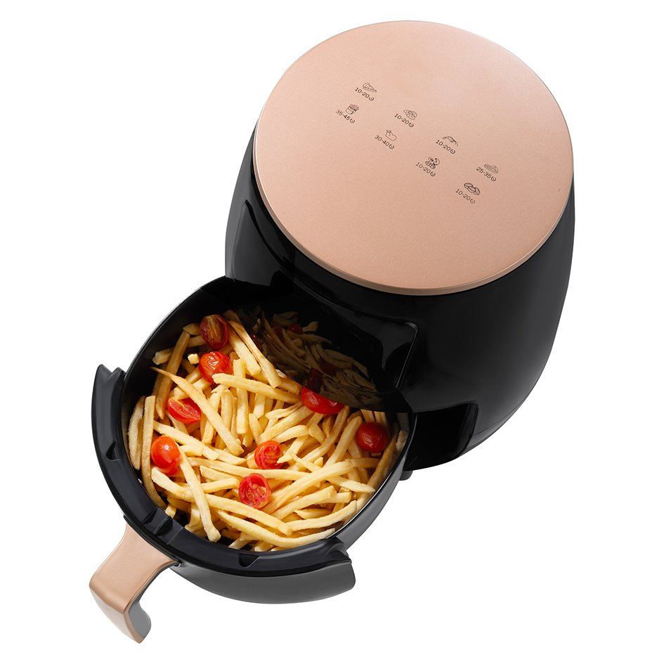 Home Use Multifunctional Large Capacity Heating stainless Steel with Timing and Temperature Setting 6L Air Fryer