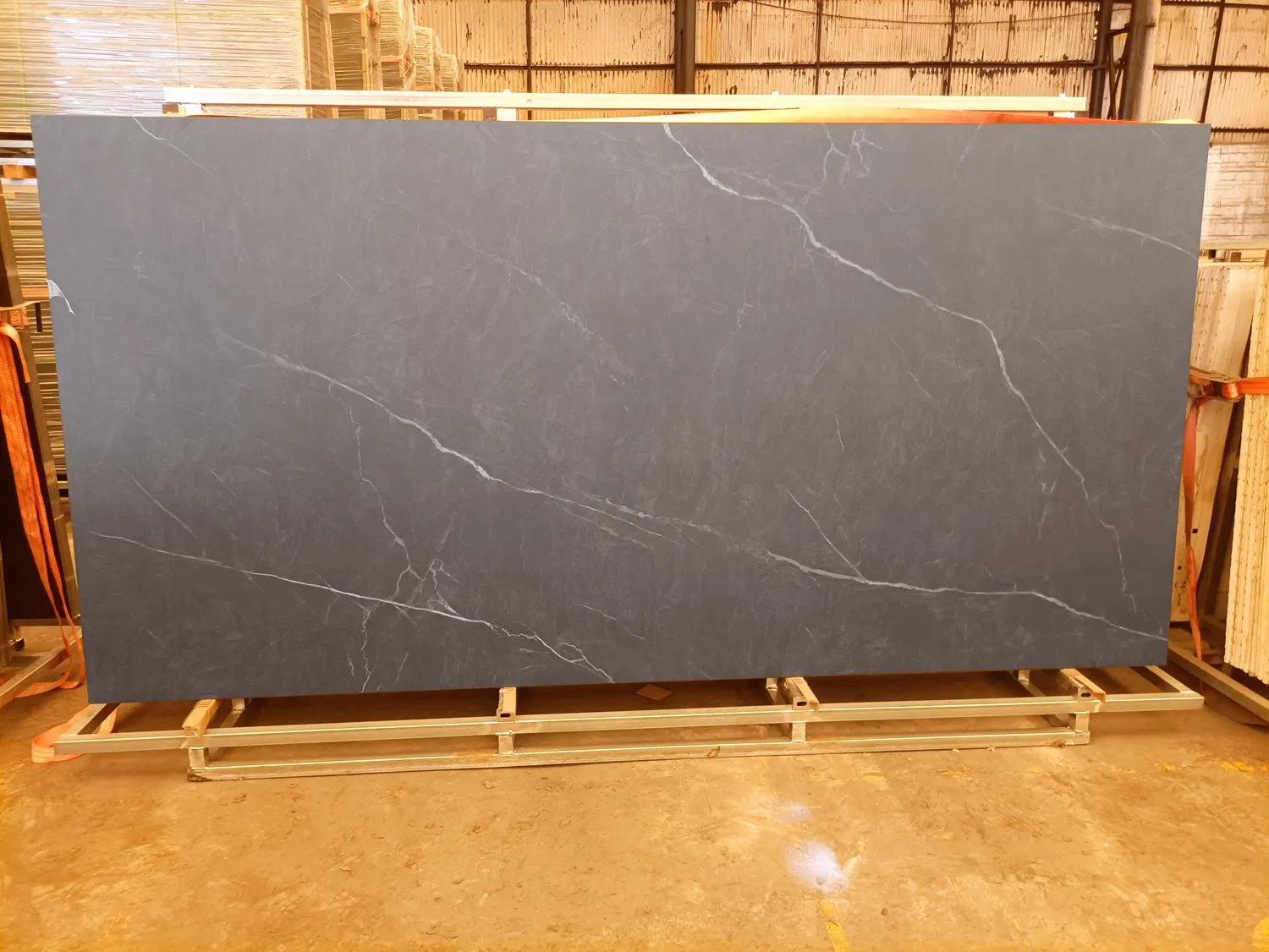 Artificial Grey Marble Design Glazed Ceramic Porcelain Sintered Stone Slab Floor Tiles