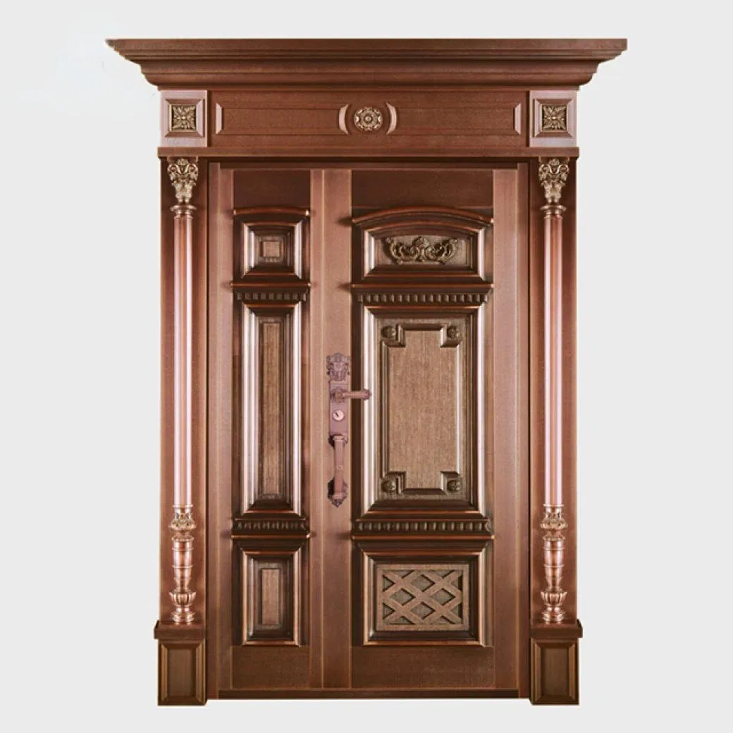 Наружная металлическая дверь для виллы с антивандальной защитой