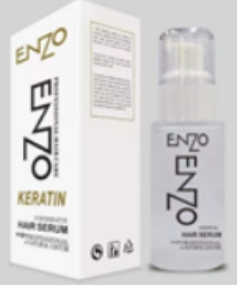 Enzo Professional Keratin Repair Serum Organic Vegan Smoothing Oil Chemically Damaged Hair Anti-Frizz Anti Dandruff Sealer Technology