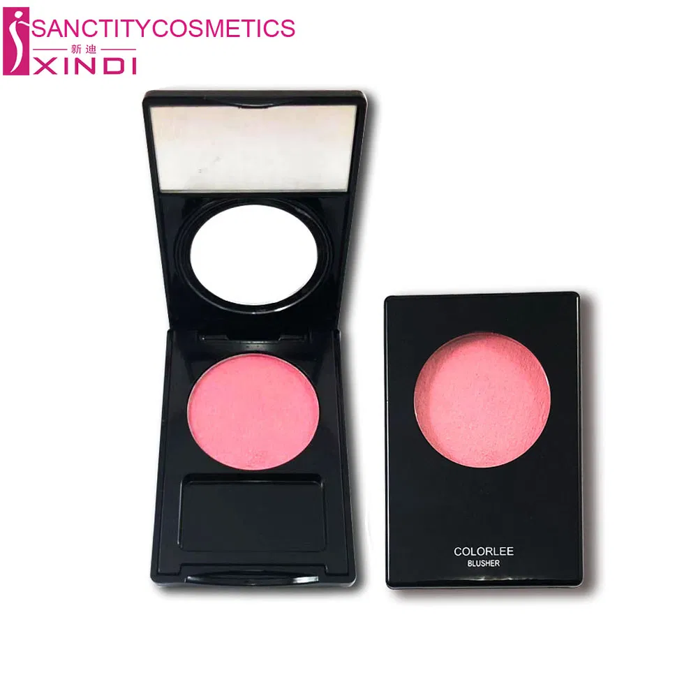Single Color Blusher with Mirror High Pigment Blush with Brush