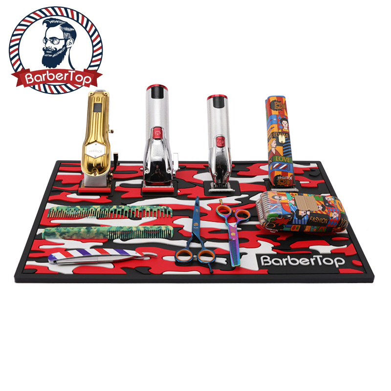 Barbershop Salon Magnetic Tray Hairdressing Pad Antiskid Silicone Storage Mat