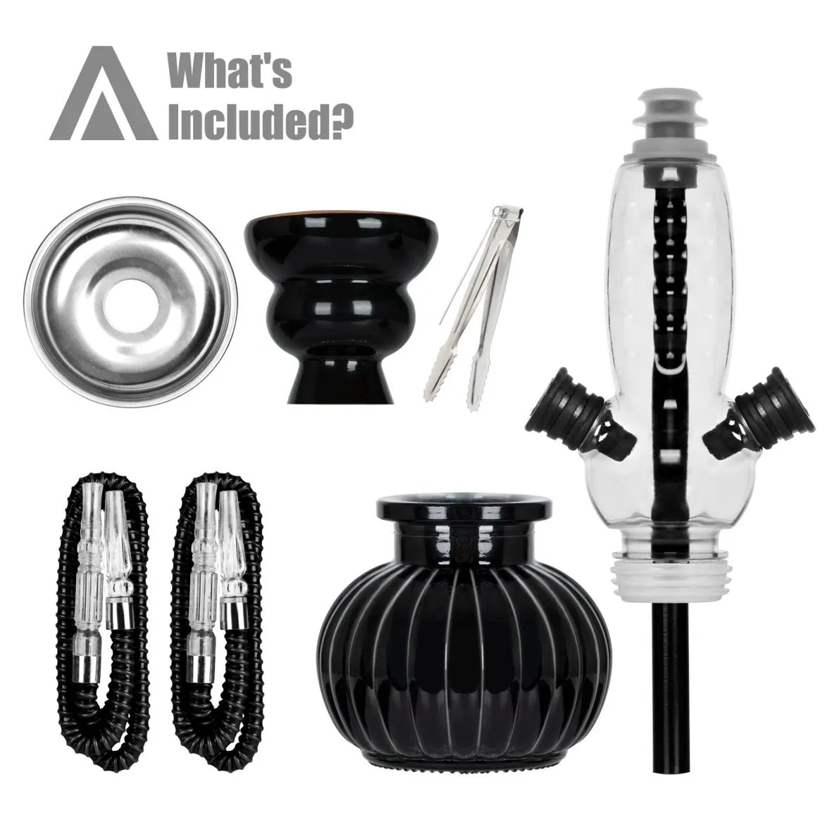 Wholesale 11" Premium Hookah 2 Hose Set Shisha Pipe Glass Hookah