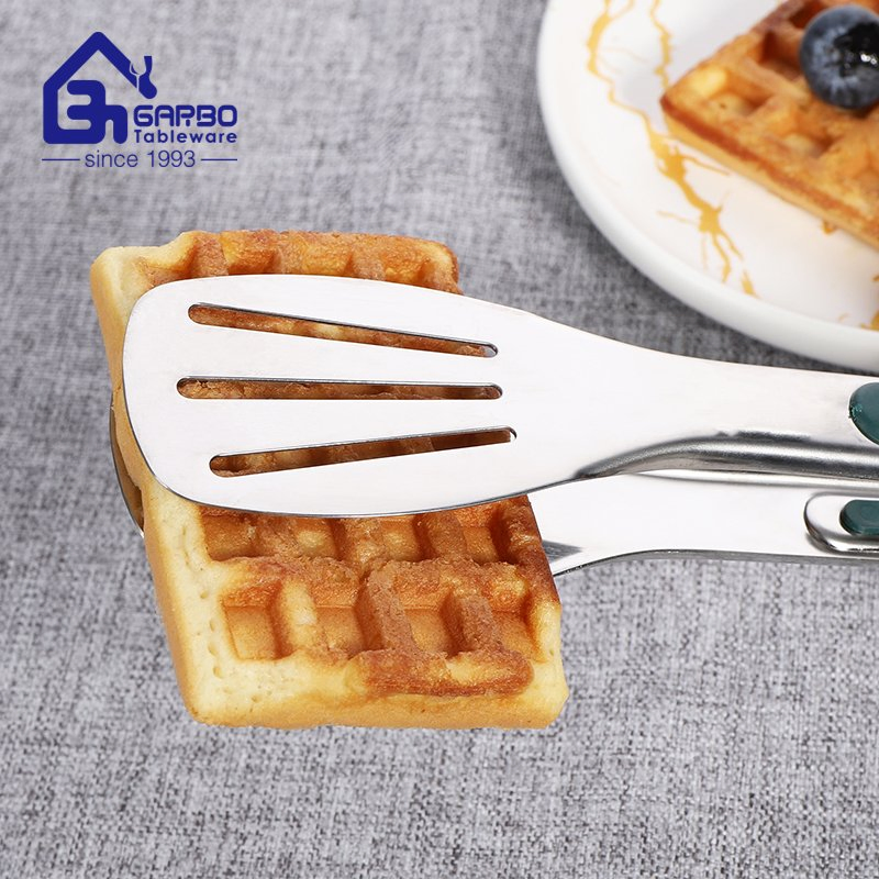 Stock Hot-Sale Food Grade Safe 304 Stainless Steel Utensil Silicone Food Tong