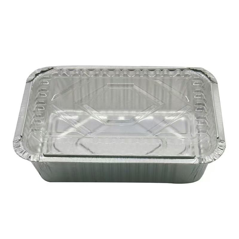 High Quality Take-out Ovenable Aluminum Foil Pan Container with Lid