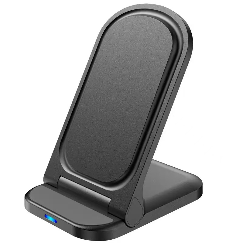 Compact 15W Wireless Phone Charger Stand with Fast Charging