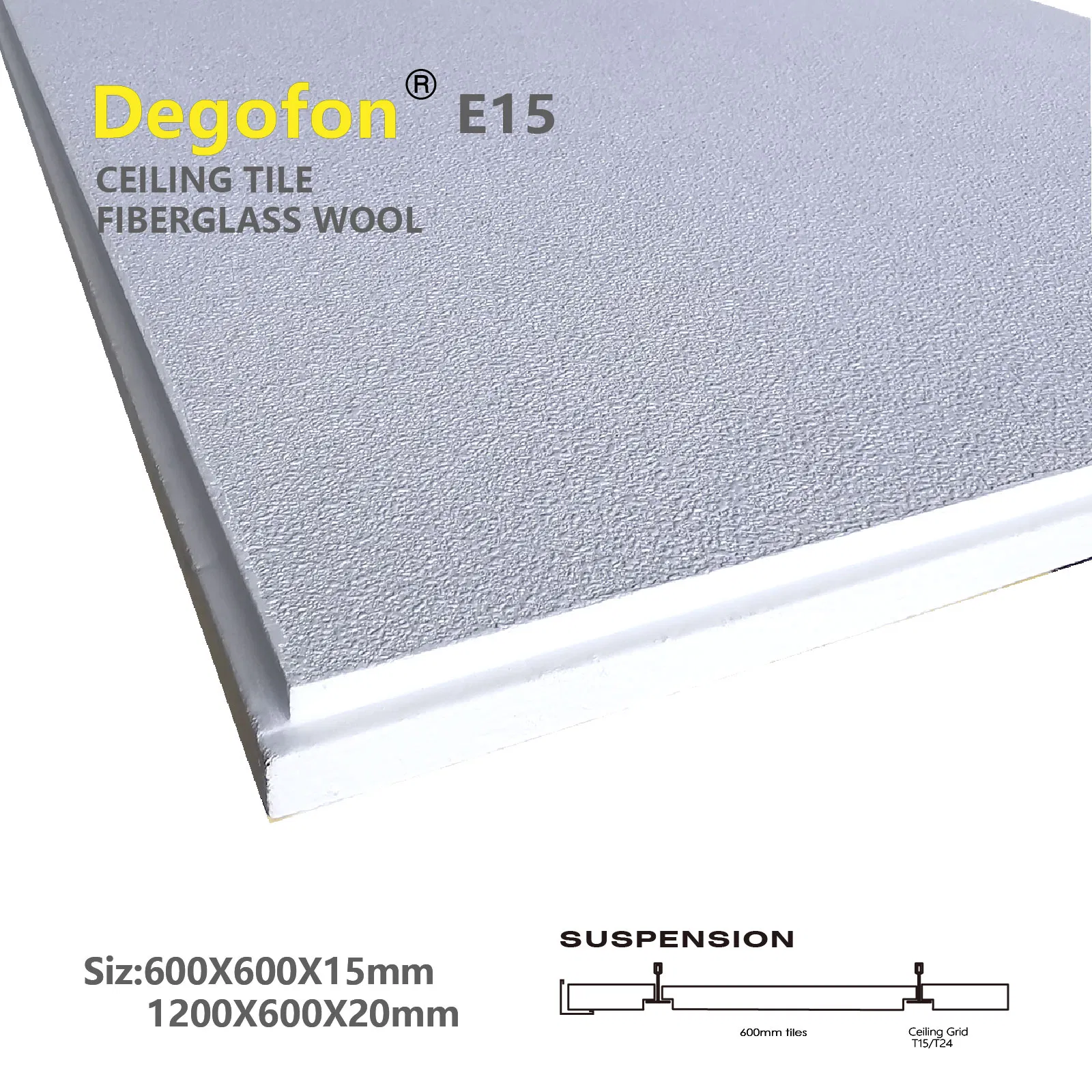 High Quality Suspended Acoustic Mineral Wool Ceiling