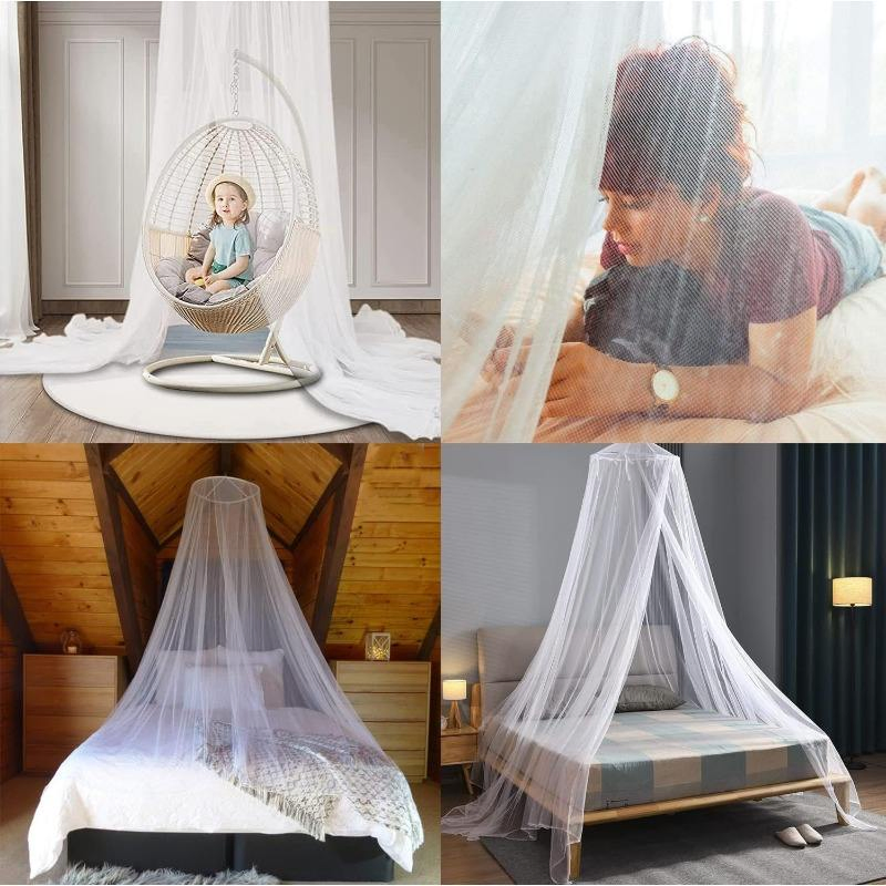 New-Style Modernization Solid Cotton Ceiling Mounted Courtyard Floor Pattern Mosquito Net
