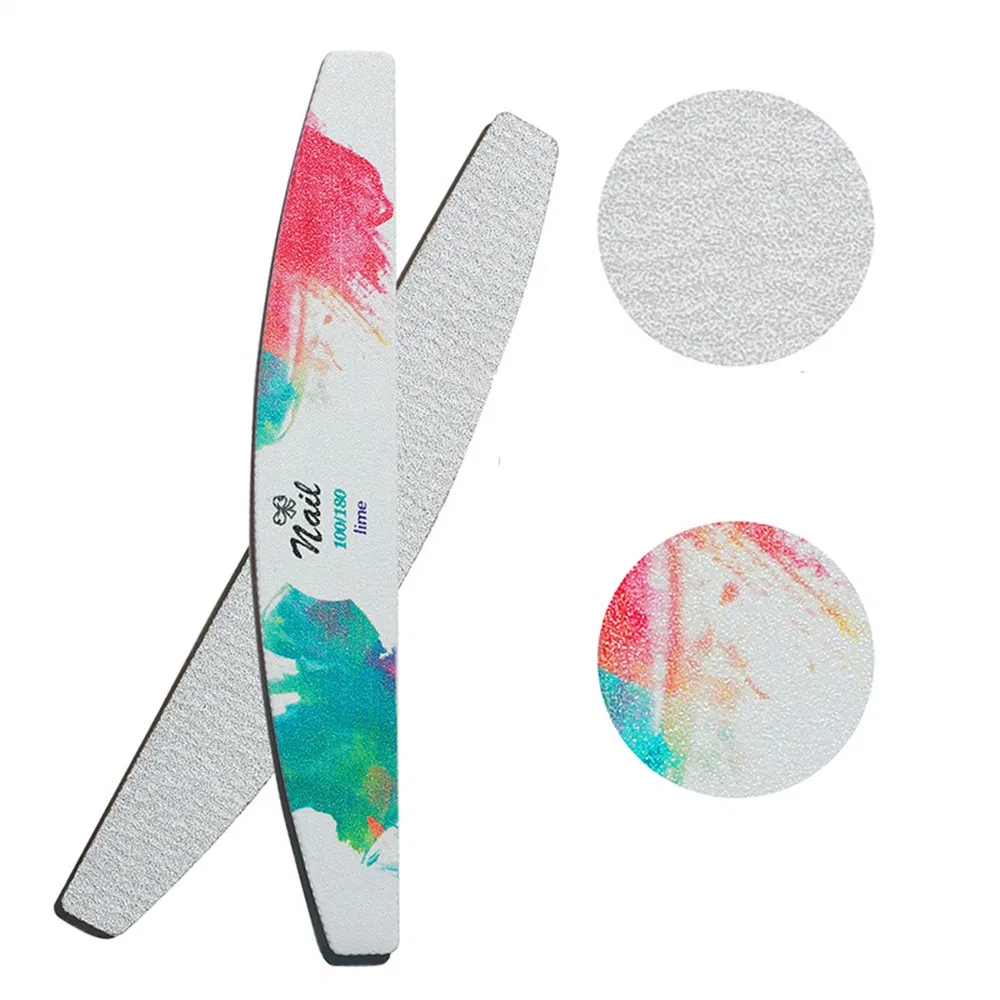 Professional 80/100/150/180/240 Nail File Emery Board Manicure Pedicure Tool Custom Logo Double-Side Christmas Design Nail File Set