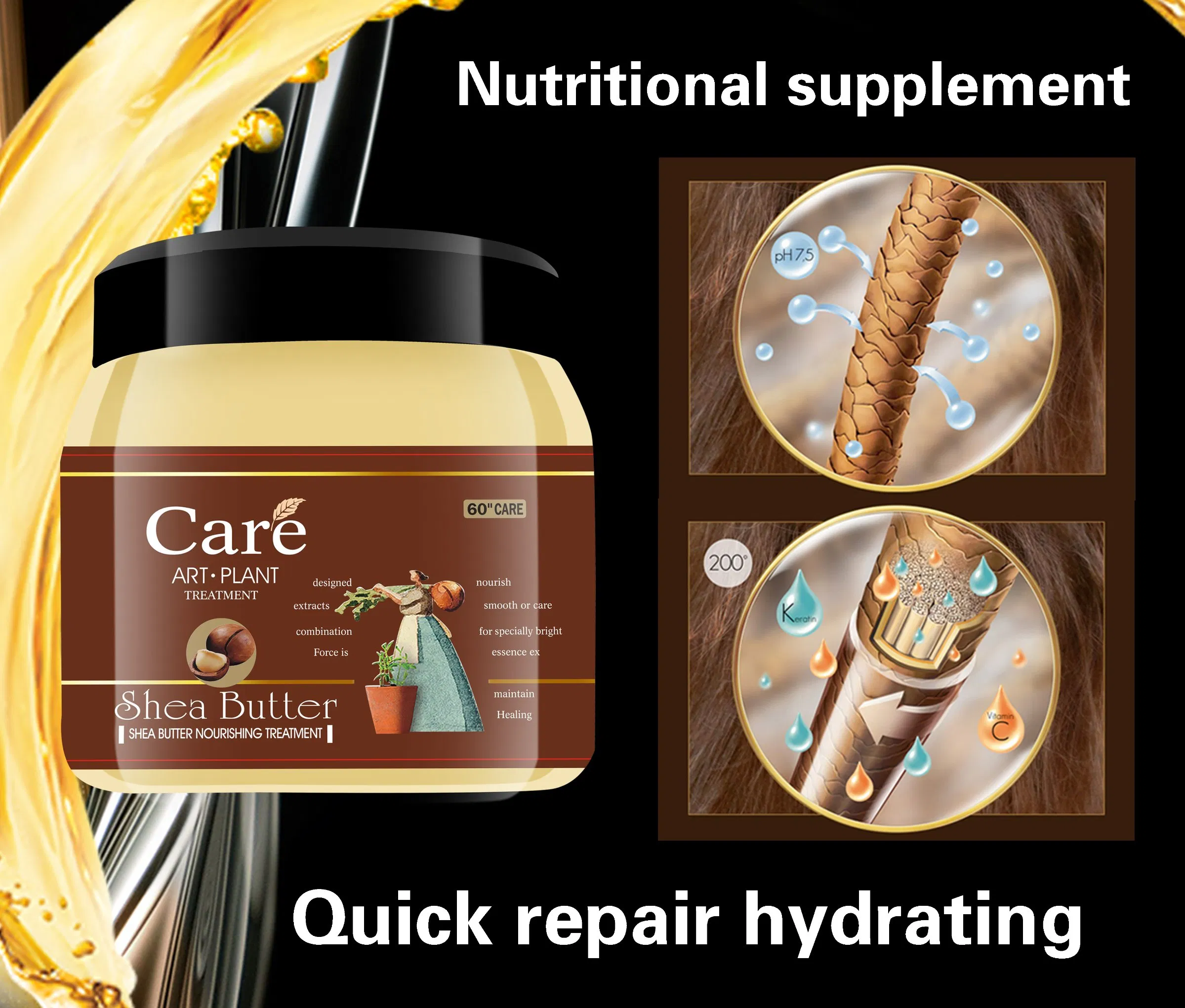 Shea Butter Nourishing Hair Treatment Private Label Hair Mask Private Label Acceptable