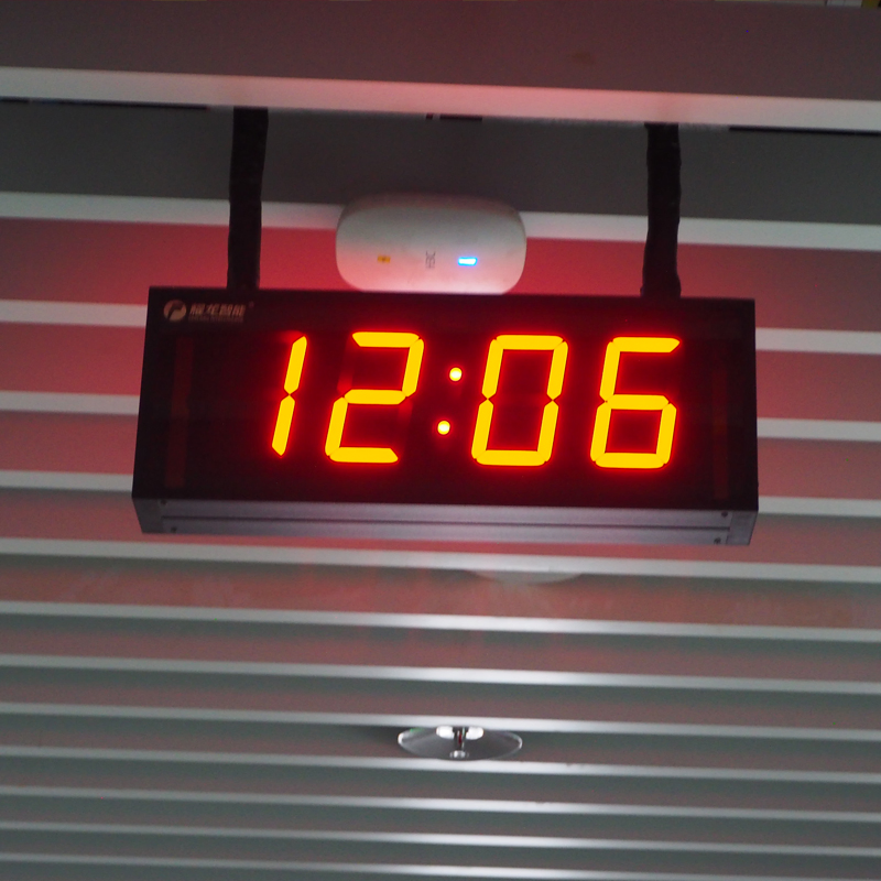 Red LED Digital Wall Clock Electric Time Synchronization System for School