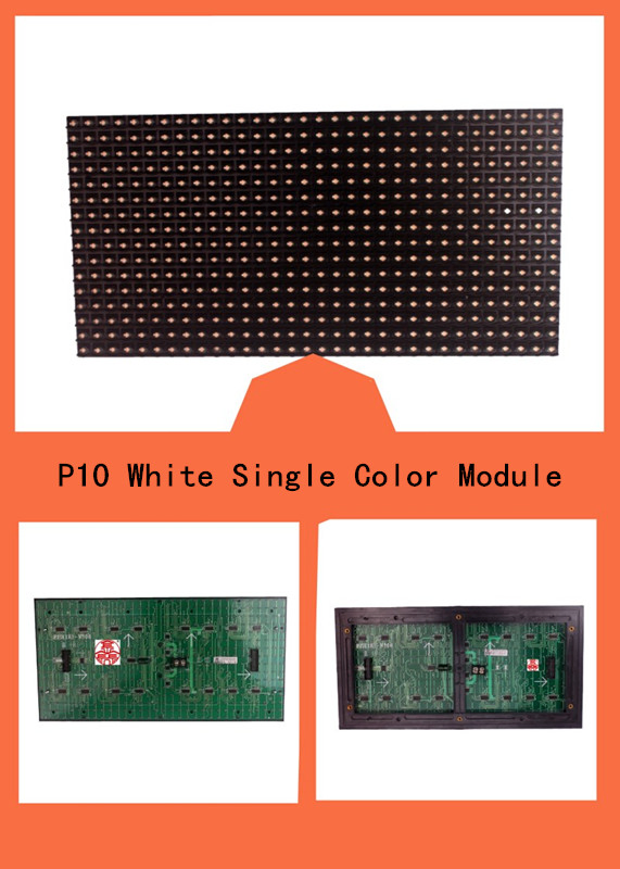 Outdoor Single White P10 DIP LED Module Screen Display