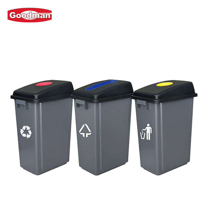 Outdoor Indoor 60L Plastic Garbage/Recycle/Trash/Waste Bin for Beverage Bottle