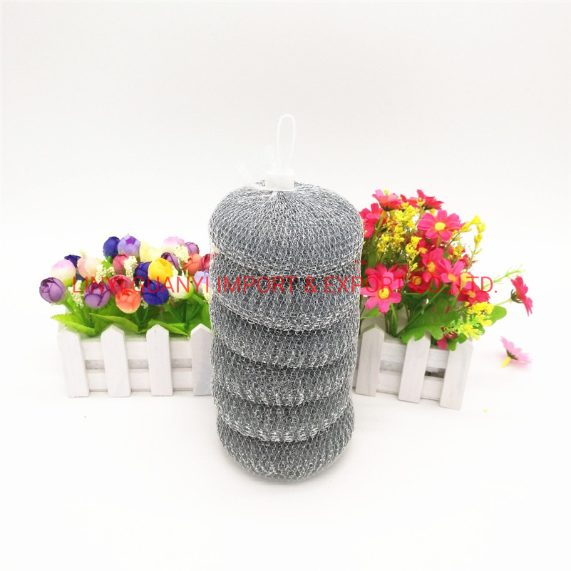 Stainless Steel 410 Wire Pot Spiral Dish Scourer Scrubber Sponge