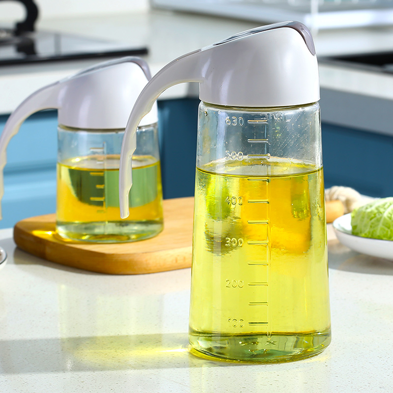 300ml 630ml Auto Flip Olive Oil Dispenser High Quality Oil Glass Bottle