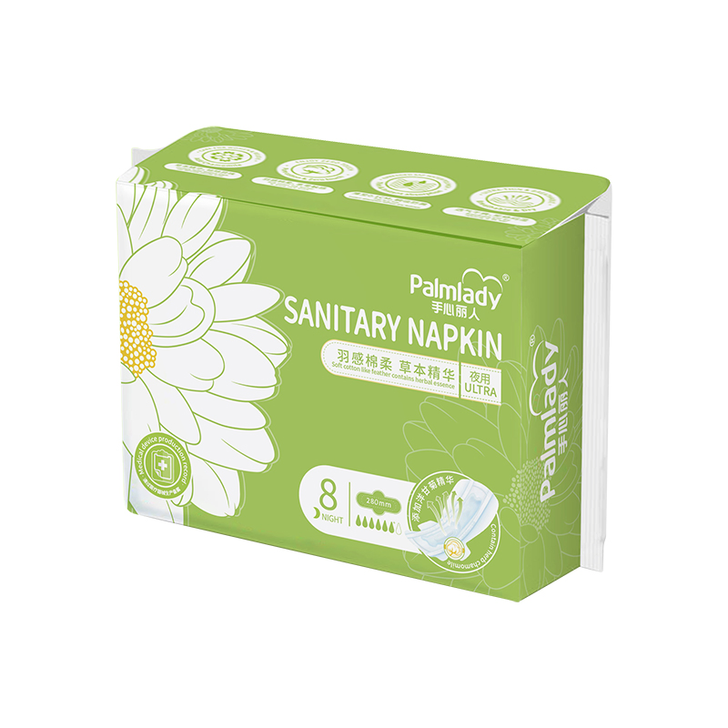 Breathable Sanitary Napkin with MID-Convex Core Cotton Soft for Lady Care Custom Logo