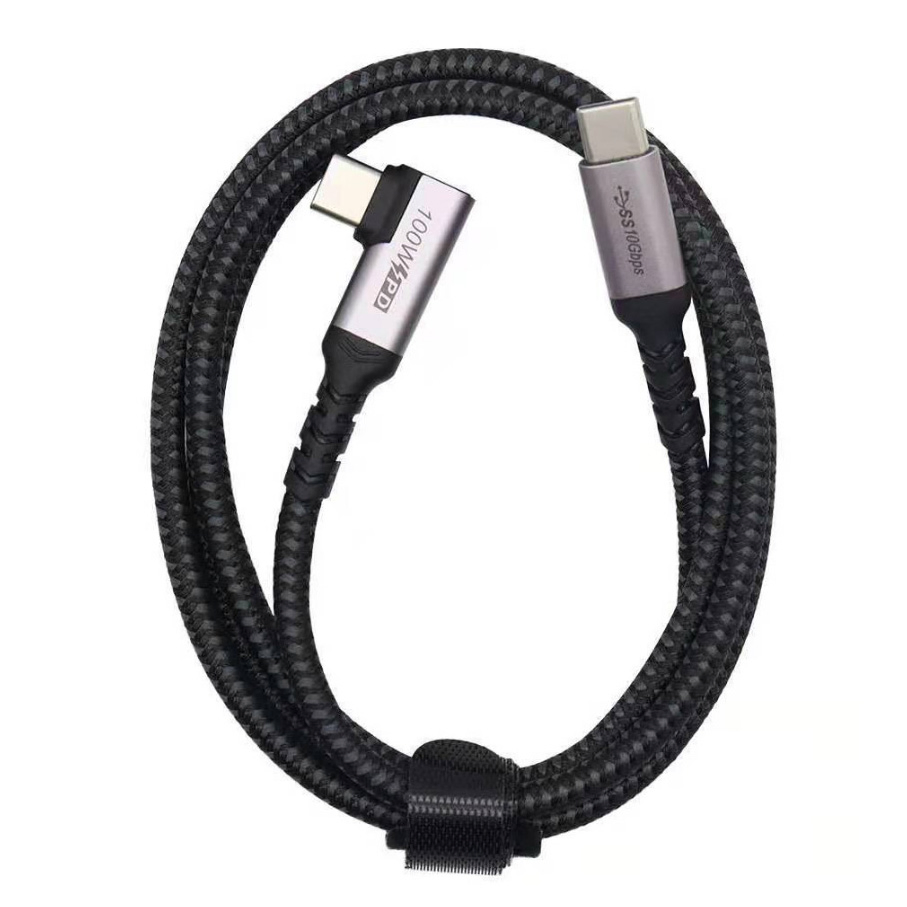 Угловой кабель USB-C 100W для быстрой зарядки