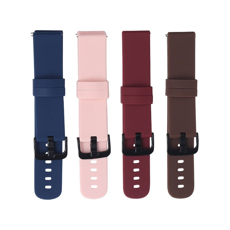 Applicable to Huawei and Samsung Universal Watch Strap, 20mm_22mm Flat-Head Silicone Watch Strap, Replacement Wristbands for Smart Watches
