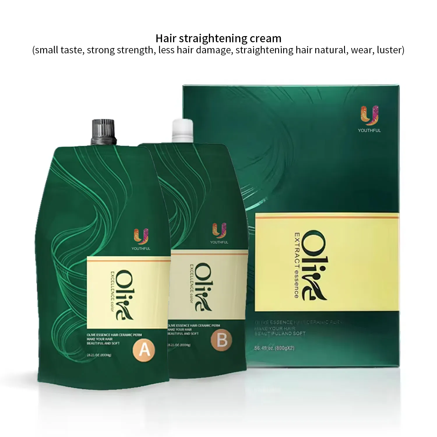 Keratin Hair Straightening and Perming Cream for All Hair Types