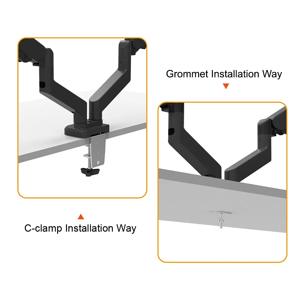 Кронштейн для двух мониторов с регулировкой