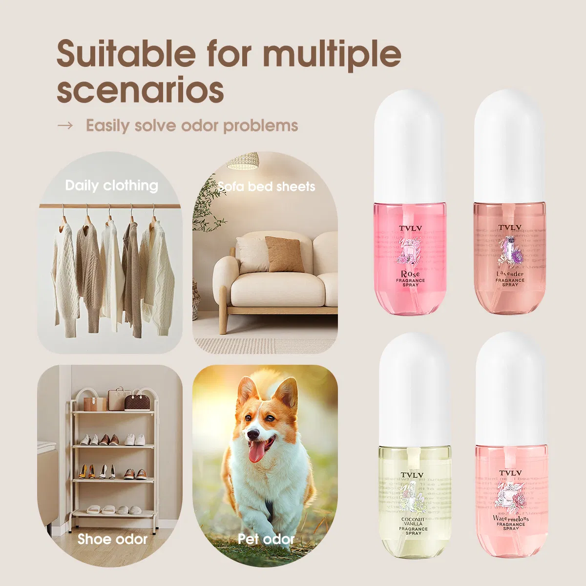 Long-Lasting Coconut Rose Scented Perfume Spray for All-Day Freshness