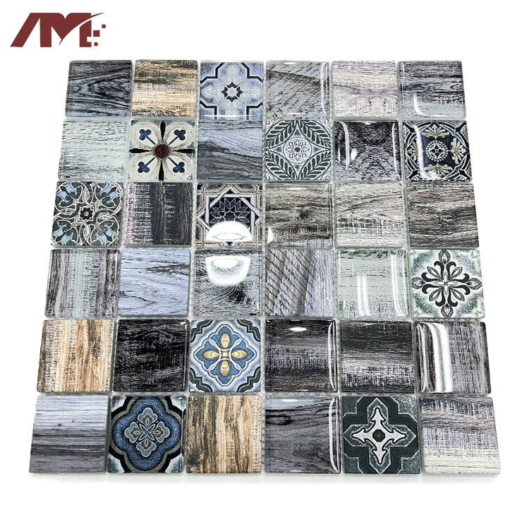 Wooden Matt Wholesale Stone Ceramic Glass Mosaic Wall Tiles