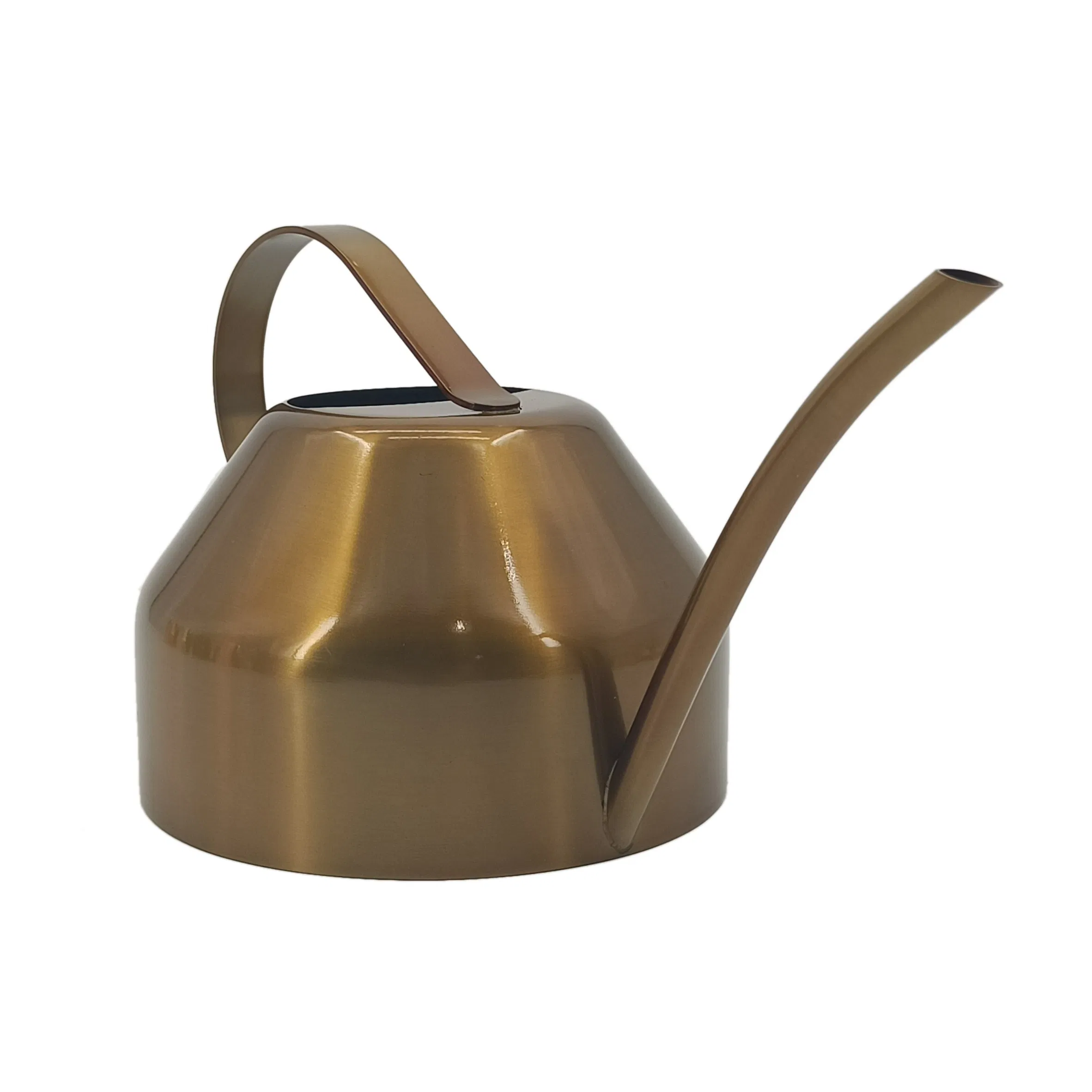 Low Price Modern Decorative Stainless Steel Home Hand Garden Brown Watering Can with Spout