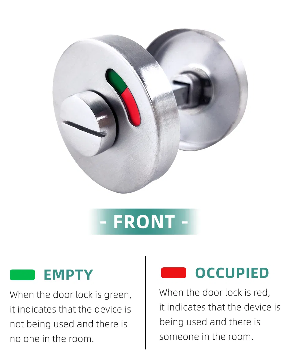 Factory Stainless Steel 304 Toilet Indication Lock for Public
