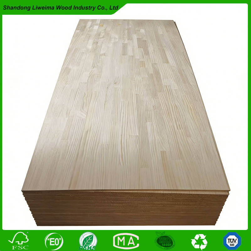 Customize Size Paulownia Poplar Pine Solid Wood Finger Joint Board