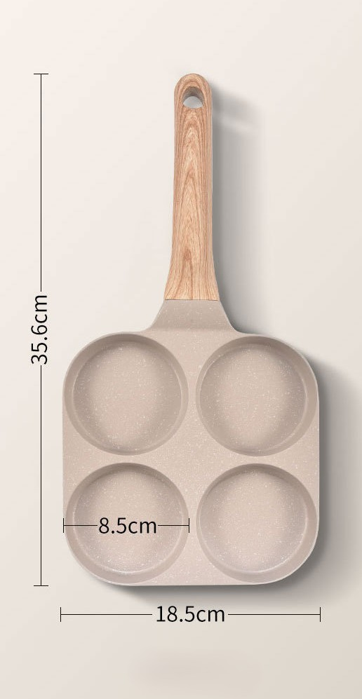 Fried Egg Burger Machine Flat Bottomed Non Stickfour Hole Breakfast Pot Mini Fried