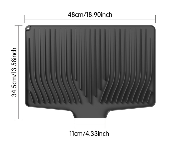 Силиконовый коврик для сушки посуды, антискользящий