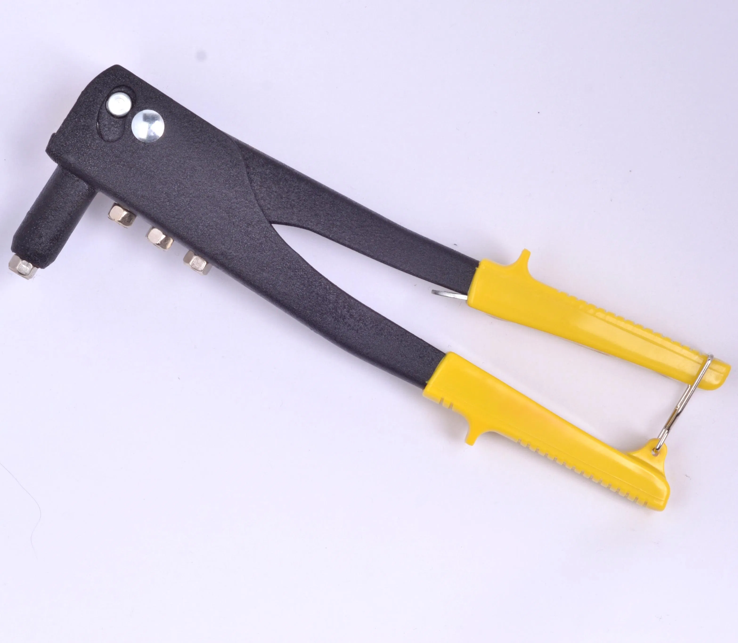 Riveter Iron Single Handle Rivet Gun Hand Riveting Gun with Nozzles for 2.4mm/3.2mm/4mm 4.8mm Rivets