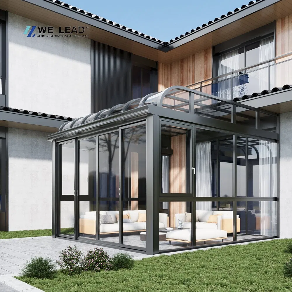 Custom Prefabricated Aluminum Sunroom Profile Set with Glass Garden Room Furniture