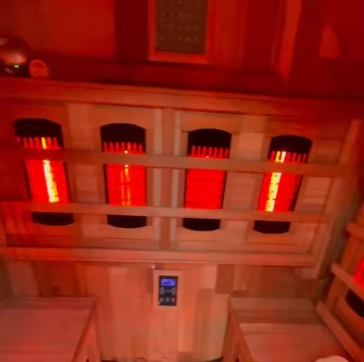 Бочковая сауна из красного кедра с инфракрасным обогревателем