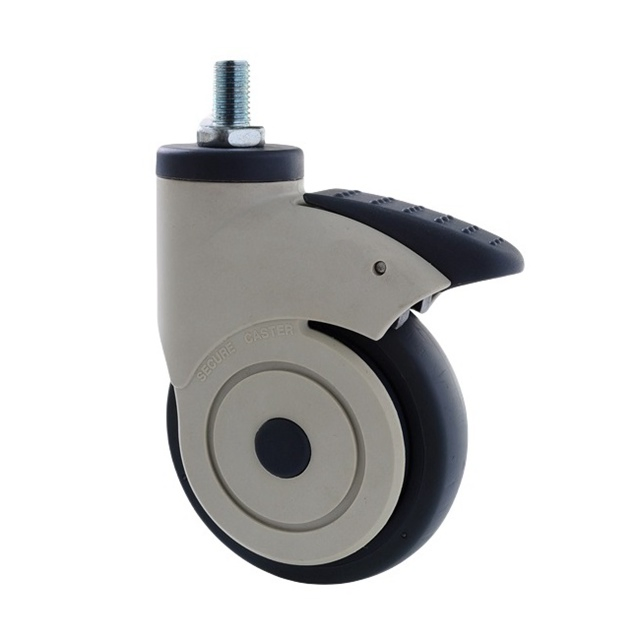 Medical Swivel Single Wheel Caster for Multi-Function Clinic Workstation Trolley and Anesthesia Cart