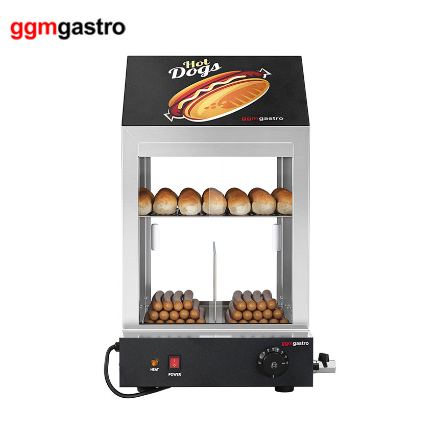 Stainless Steel Hot Dog Warming Showcase Food Warming for Restaurant Kitchen Cabinets