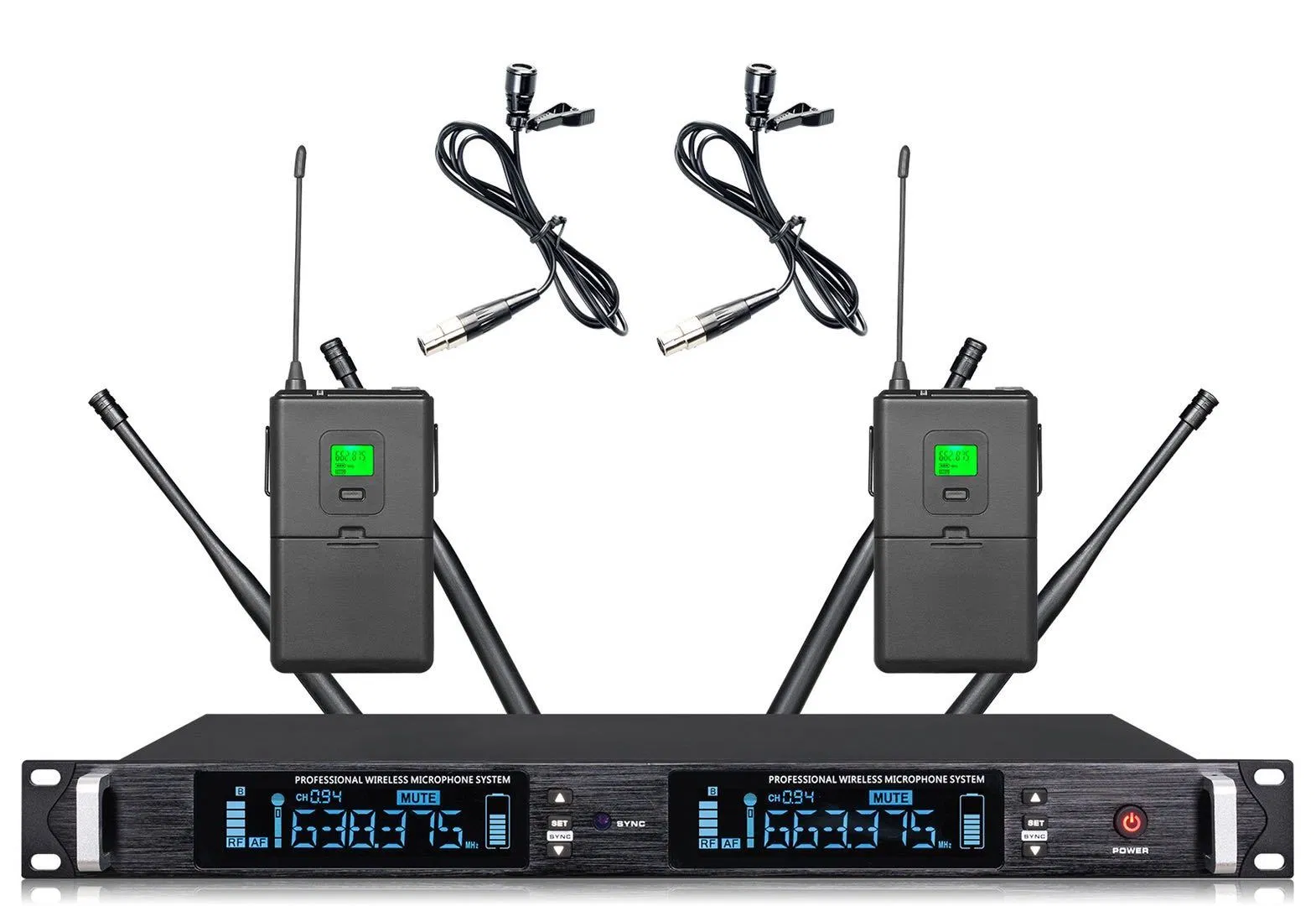 Sliver and Black Professional Wireless Microphone with CE Certification