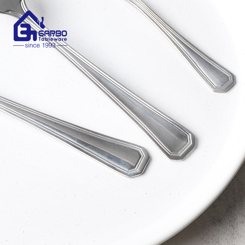 Factory Wholesale 430 Material Stainless Steel Cutlery Metal Handle Dinner Fork Flatware for Wedding Gift Restaurant