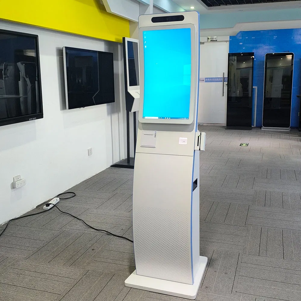 23.6 Inch Multi-Touch Function Curved Kiosk Vertical Design Self Service Kiosks