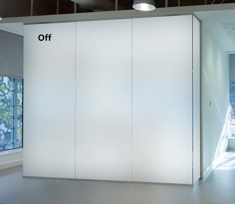 Self Adhesive High Transparency Electronic Control Atomization Glass Film Pdlc Intelligent Dimming Glass Film