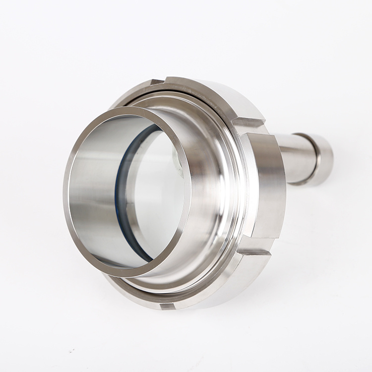 Food Grade SS304 SS316L Union Type Sight Glass with Light for Tank