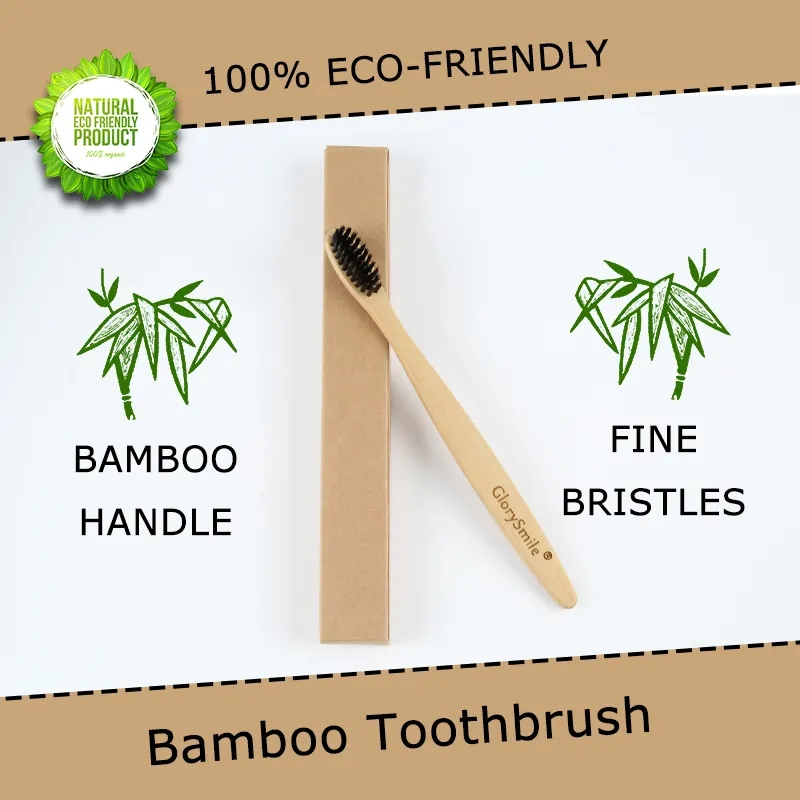Wholesale High Quality Natural Bamboo Toothbrush Charcoal Bristle Tooth Brush for Hotel