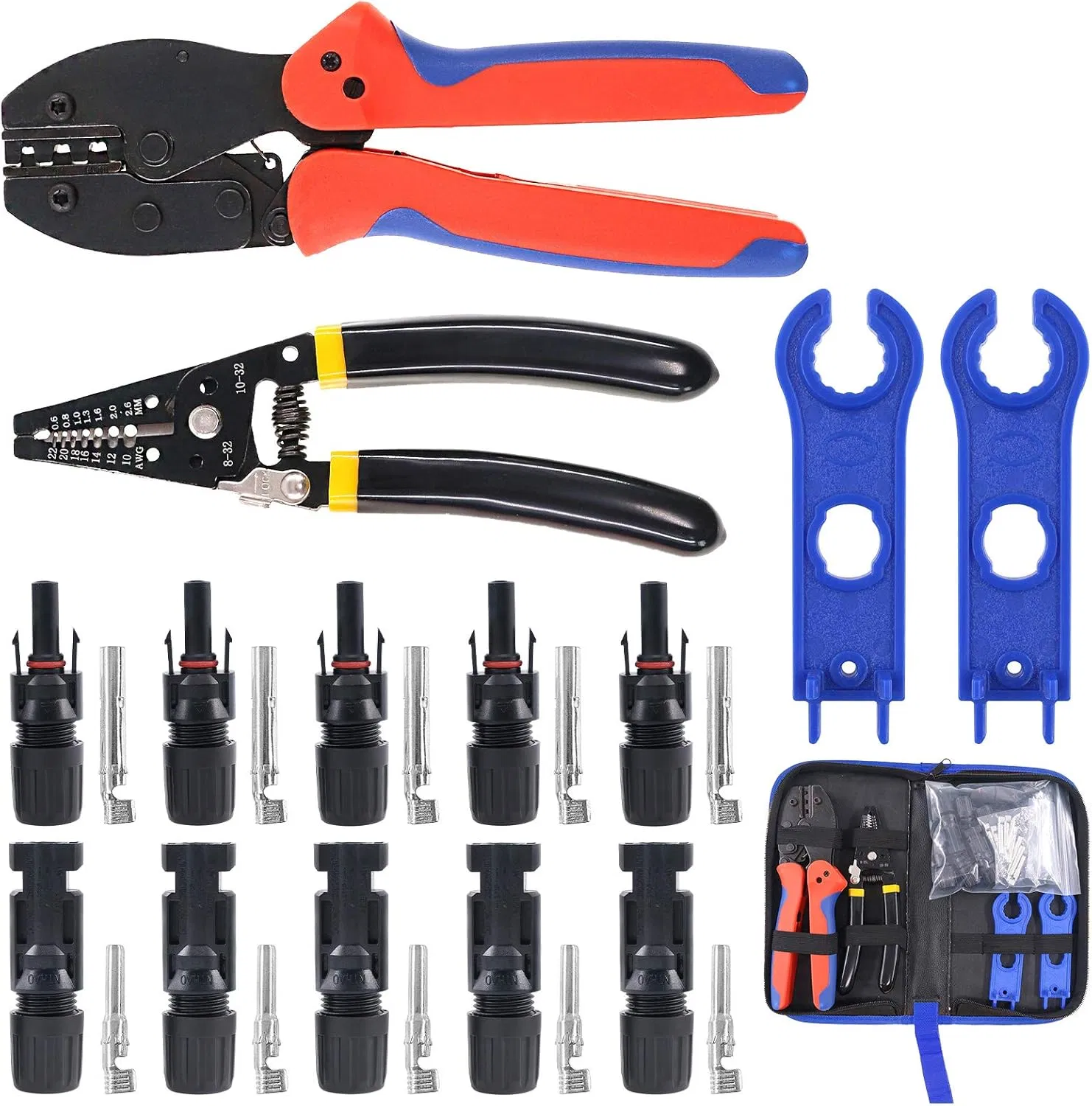 Hscb 6-4A Terminal Block Red Hand Tool Self-Adjustable Crimping Plier